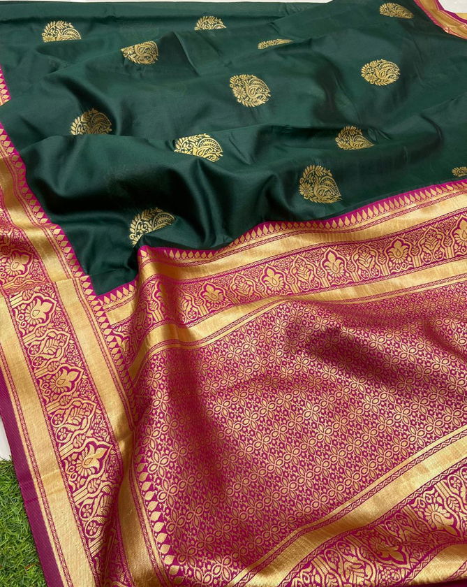 MF 1420 Soft Lichi Silk Designer Sarees Catalog